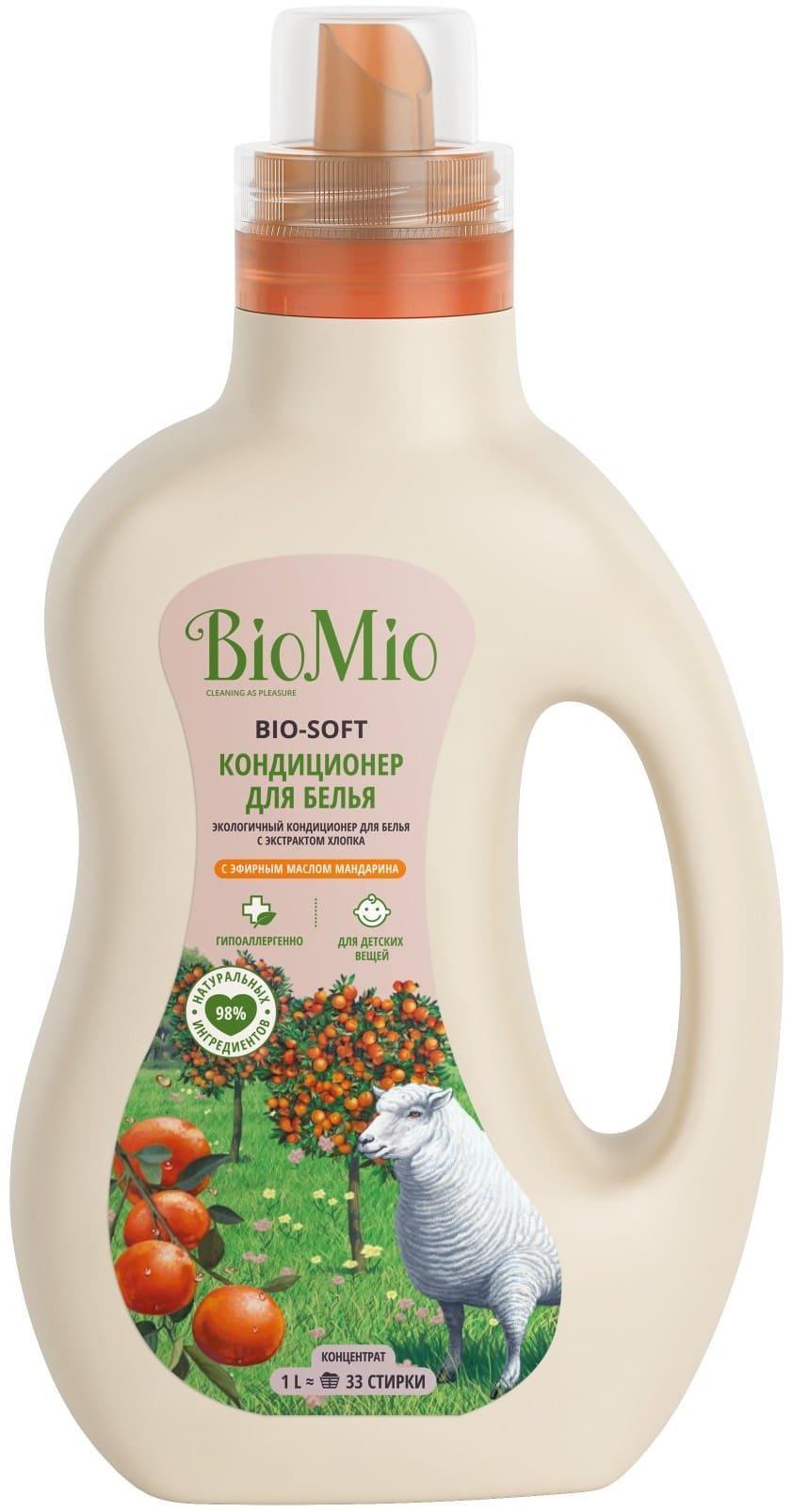 Кондиционер для белья BioMio Bio-Soft Мандарин 1 л., ПЭТ