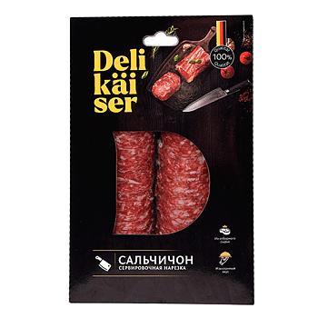 Колбаса Delikaiser Сальчичон с/к нарезка 75 гр., в/у
