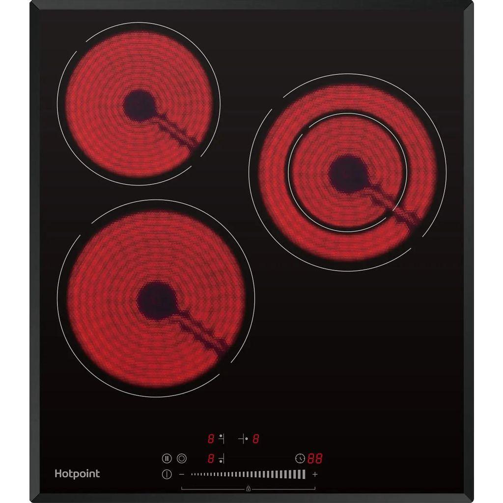 Электрическая варочная поверхность HOTPOINT HR 4O3 BAS, конфорок: 3 шт., стеклокерамика, независимая, черный