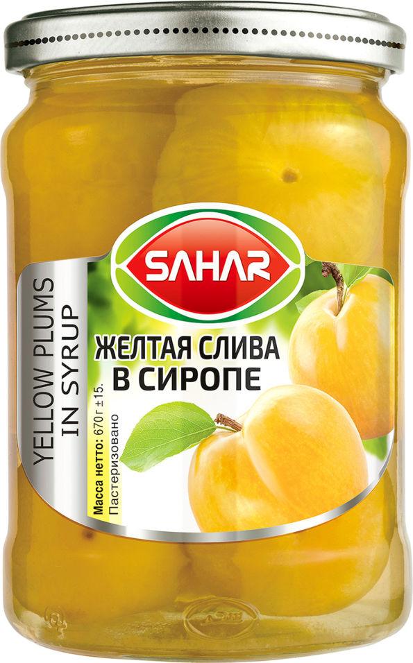 Слива Sahar желтая в сиропе, 670 гр., стекло