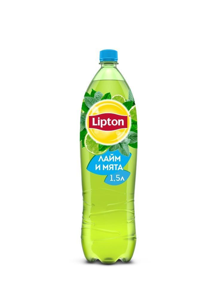 Чай холодный Lipton зеленый лайм мята 1.5 л., ПЭТ