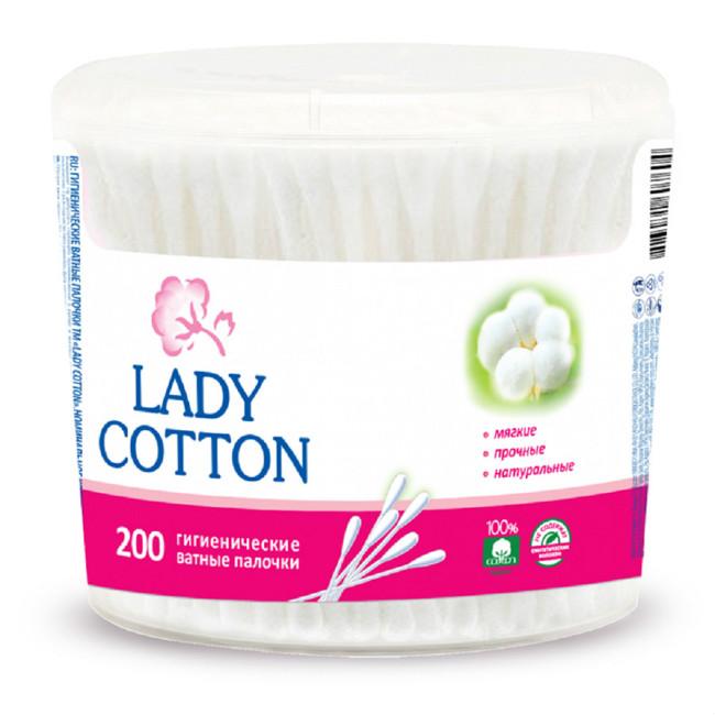 Палочки ватные 200шт Lady Cotton, ПЭТ