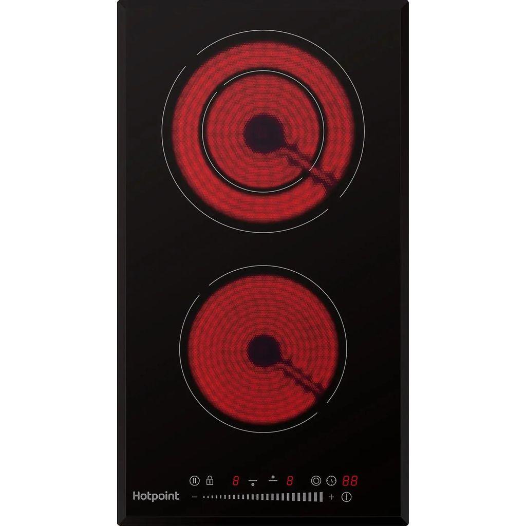 Электрическая варочная поверхность HOTPOINT HR 3O4 BAS, конфорок: 2 шт., стеклокерамика, независимая, черный