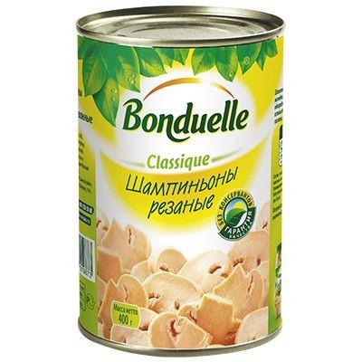 Шампиньоны Бондюэль резаные 425 гр., ж/б