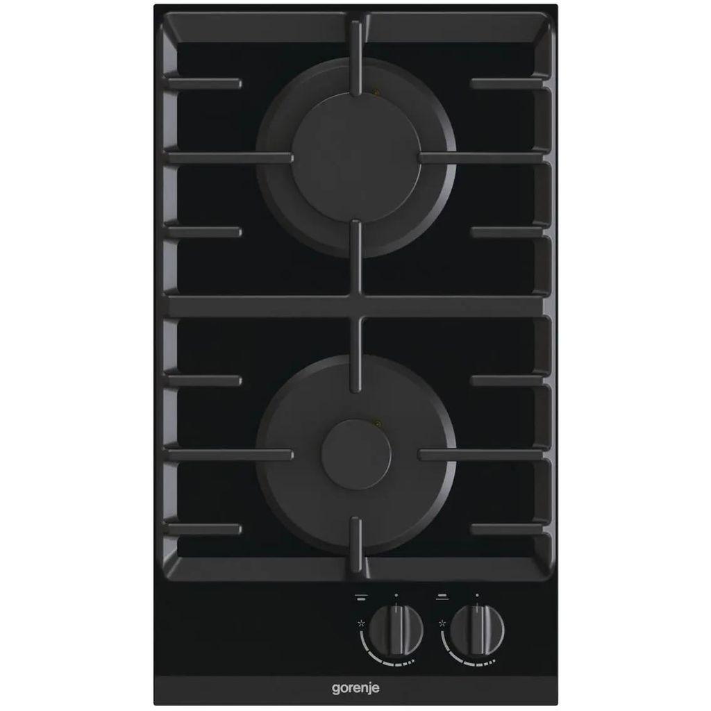 Газовая варочная панель Gorenje GC321B, 2 конфорки, стеклокерамика, черный
