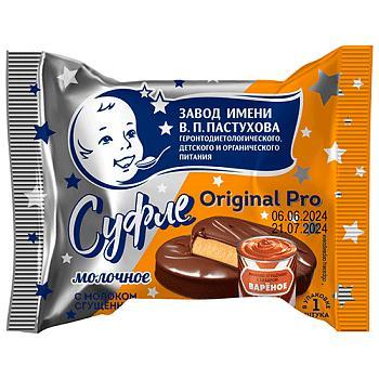 Суфле молочное ЗГДиОП им. В.П.Пастухова Original Pro с молоком сгущенным вареным в молочном бельгийском шоколаде 30 гр., флоу-пак
