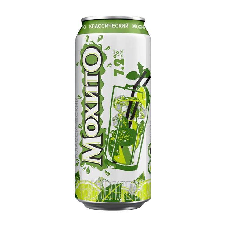Напиток пивной Очаково со вкусом мохито 7% 450 мл., ж/б