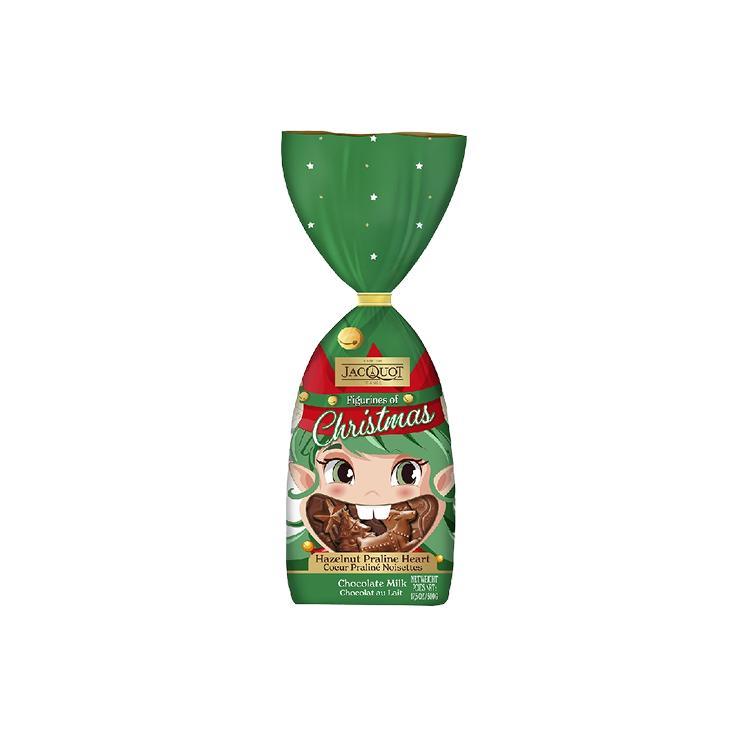 Ассорти JACQUOT из шоколадных фигурок Christmas с ореховой начинкой /пакет/ 250г*36