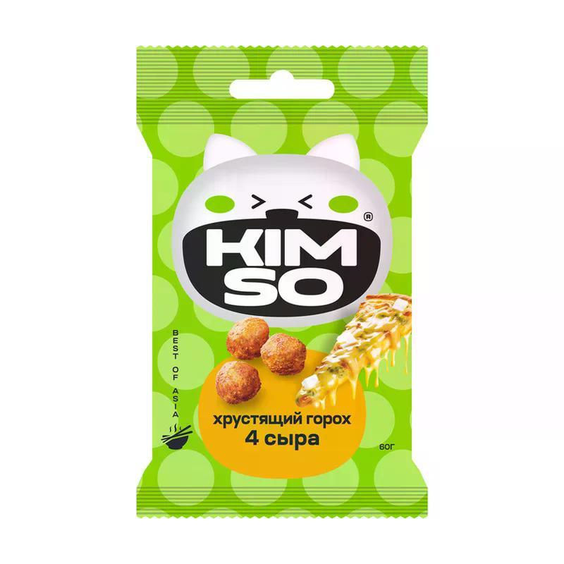 Горох хрустящий KIM SO со вкусом 4 сыра 60 гр., флоу-пак
