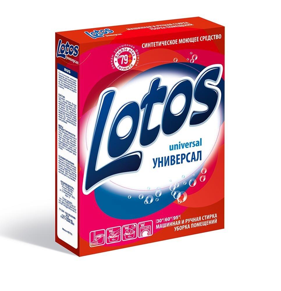 Стиральный порошок универсал Lotos, 350 гр., картонная коробка