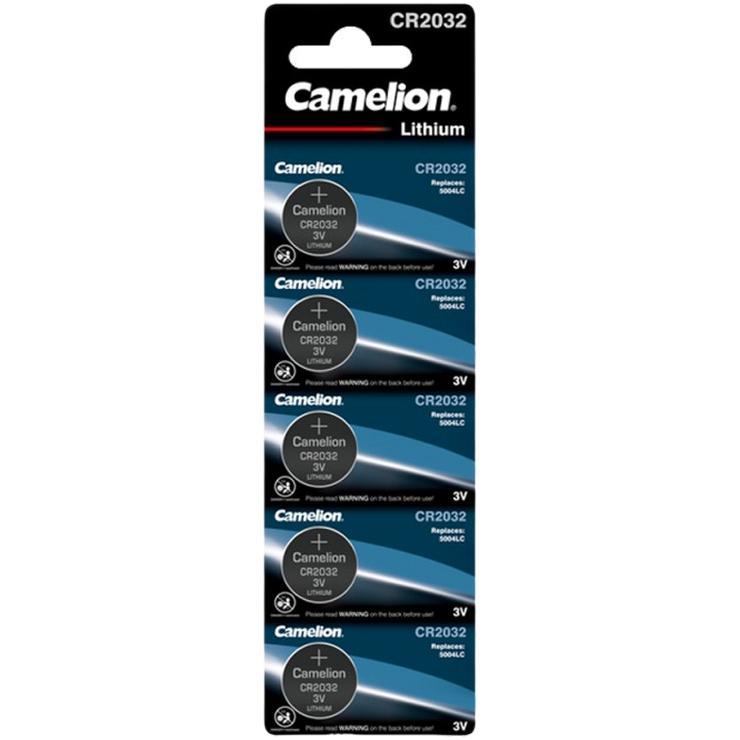 Батарейка Camelion литиевая CR2032 3V 5шт, блистер