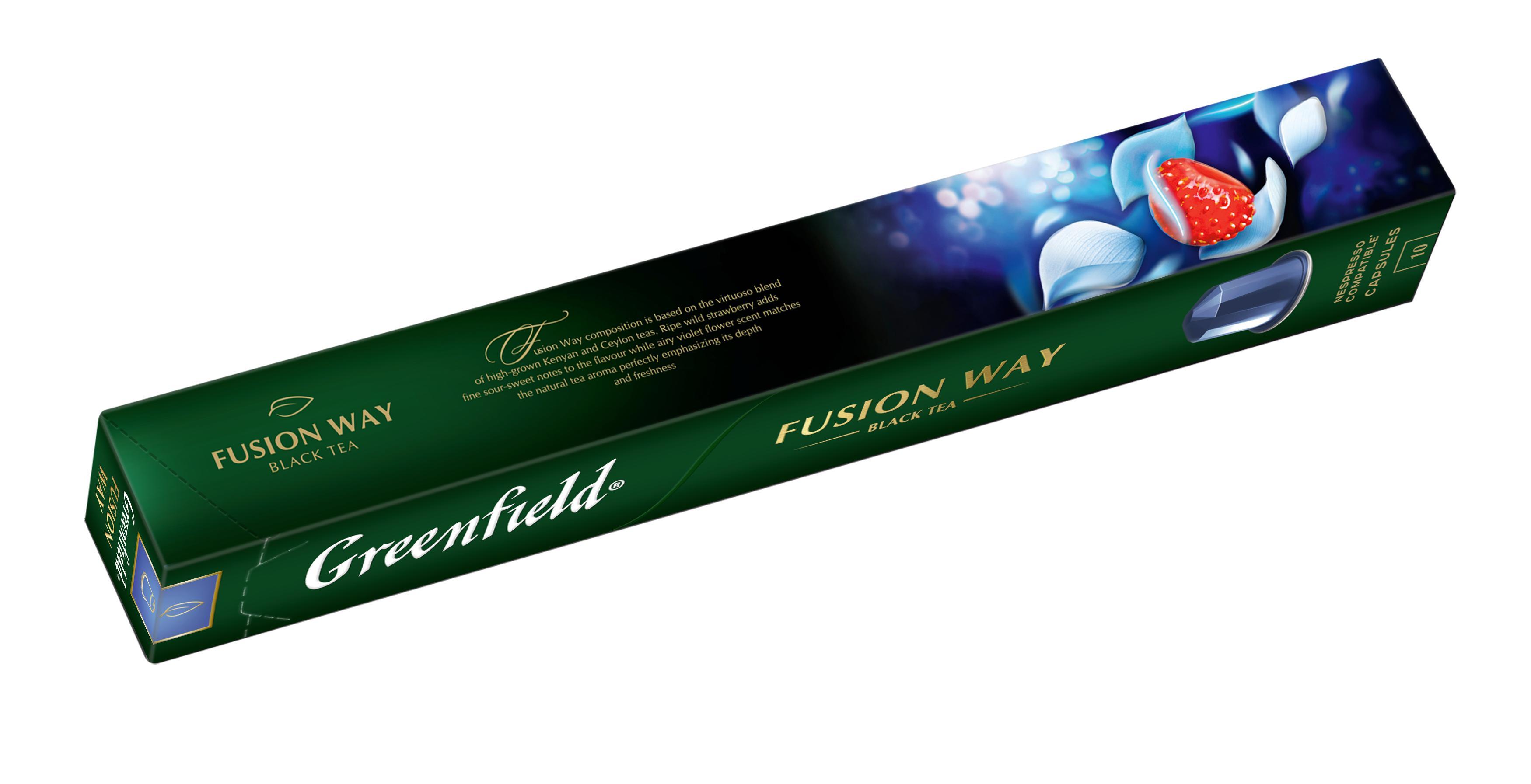 Чай Greenfield Fusion Way черный в капсулах, 10 кап., картон