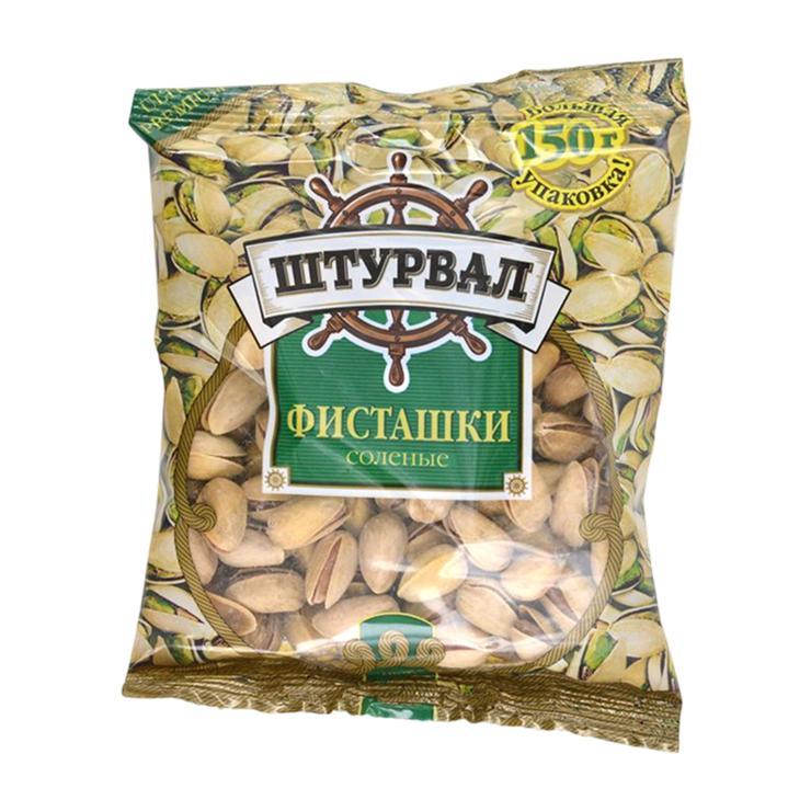 Фисташки Штурвал соленые 150 гр., флоу-пак