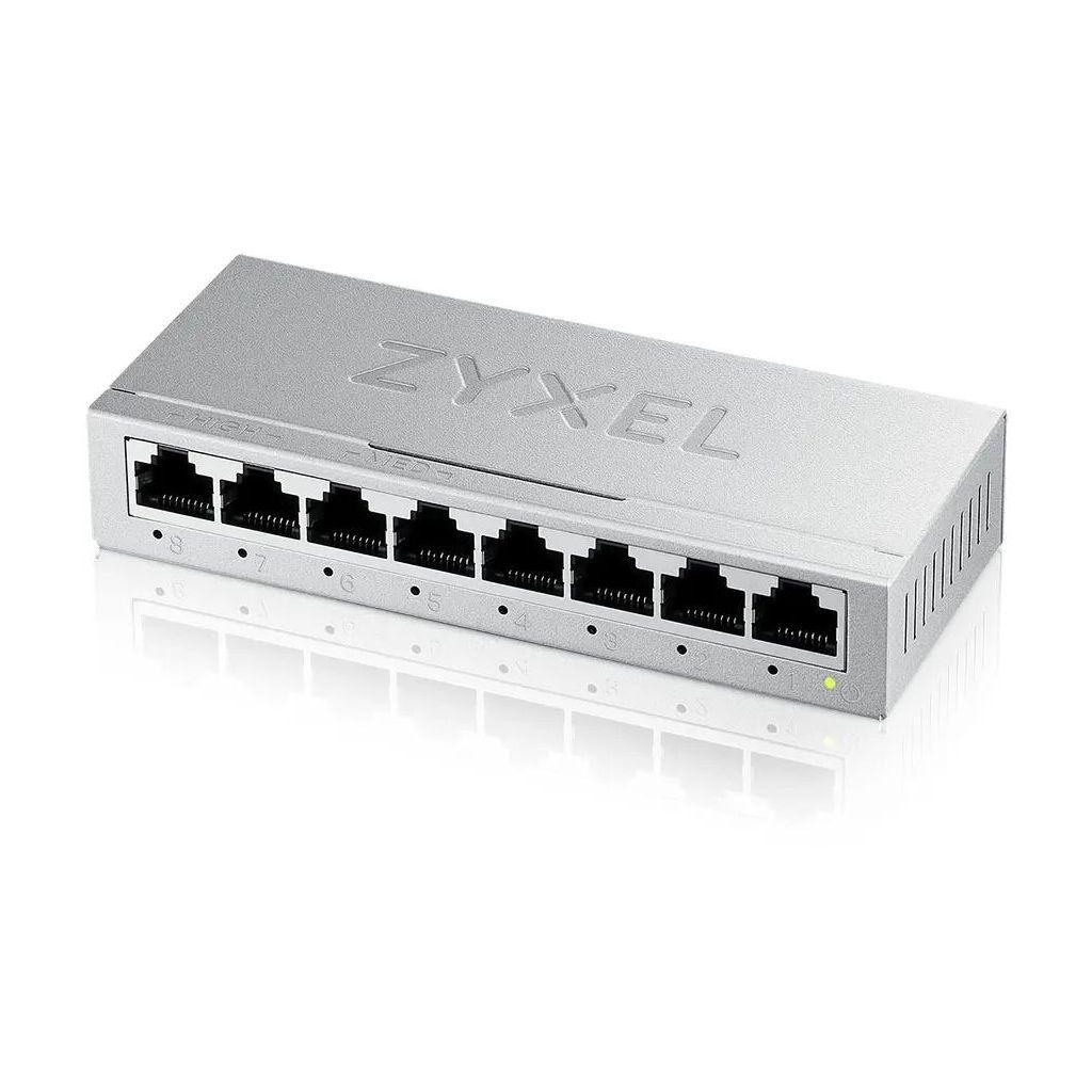 Коммутатор ZyXEL GS-108BV5-EU0101F, неуправляемый, 8 RJ-45, 10/100/1000 Мбит/с