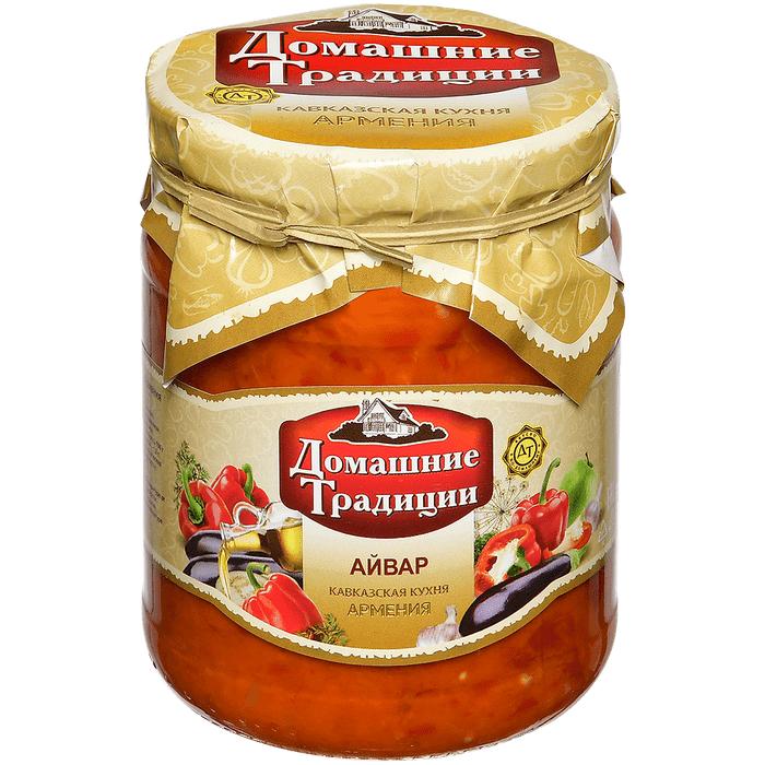 Айвар Домашние традиции овощное ассорти, 520 гр., стекло