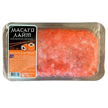 Икра Балтийский берег сельди оранжевая лайт соленая мороженая 500 гр., лоток