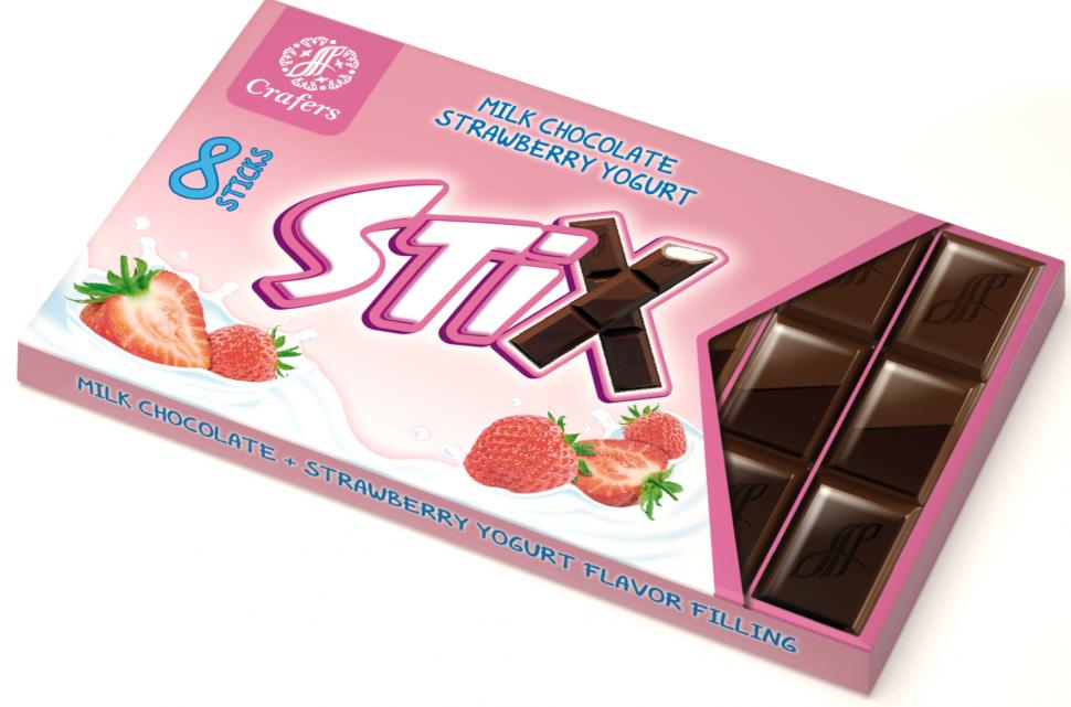 Батончик Stix с молочн нач клубника 152 гр., картон