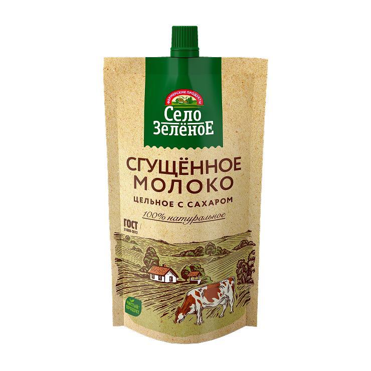 Молоко сгущенное Село Зелёное 8,5% 270 гр., дой-пак