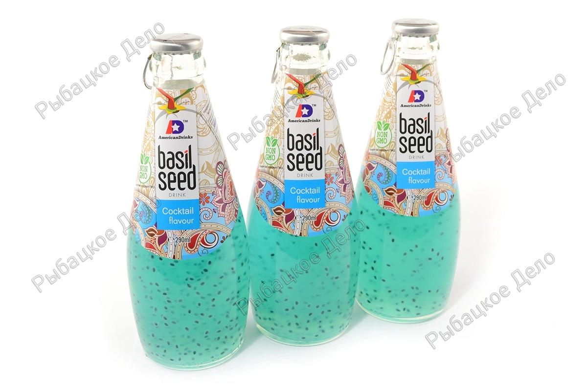 Напиток сокосодержащий Basil Seed коктейль экзотик 290 мл., стекло