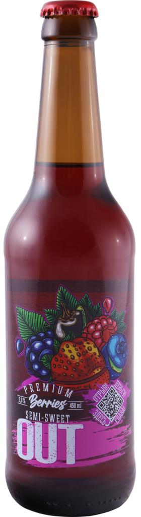 Медовуха OUT premium BERRY полусладкая 5.9% 450 мл., стекло