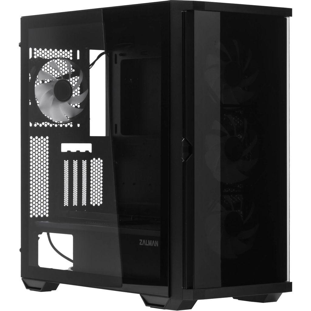 Корпус ATX Zalman Z10 Duo, Midi-Tower, без БП, черный