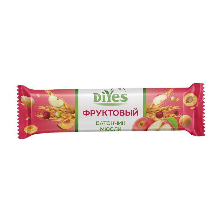 Батончик-мюсли DiYes фрукты 25 гр., флоу-пак