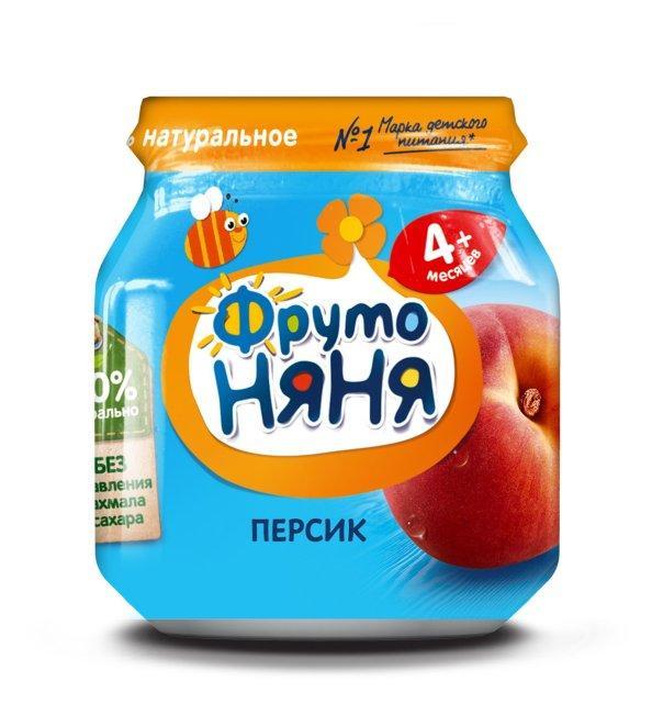 Детское пюре Фруто Няня из персиков с 4 месяцев