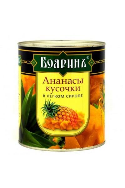 Ананасы кусочки "Бояринъ" 580мл/б