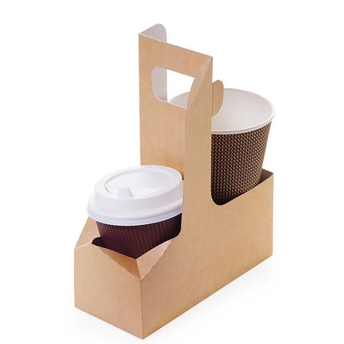 Держатель для двух стаканов OSQ Cupholder крафт 160х80х80 мм.