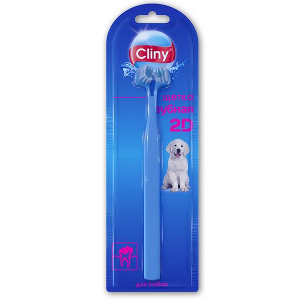 Зубная щетка для кошек и собак Cliny 2D 347 гр., блистер