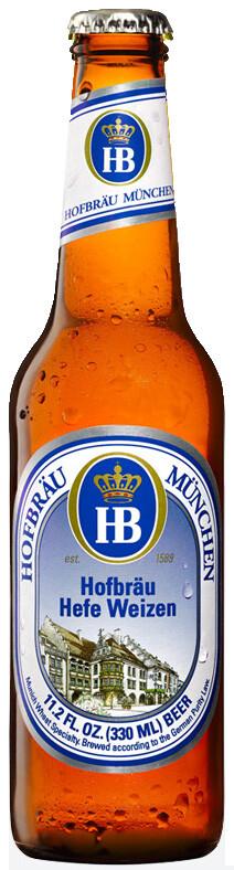 Пиво HOFBRAU Weisse 5.1% пшеничное нефильтрованное, 330 мл., стекло