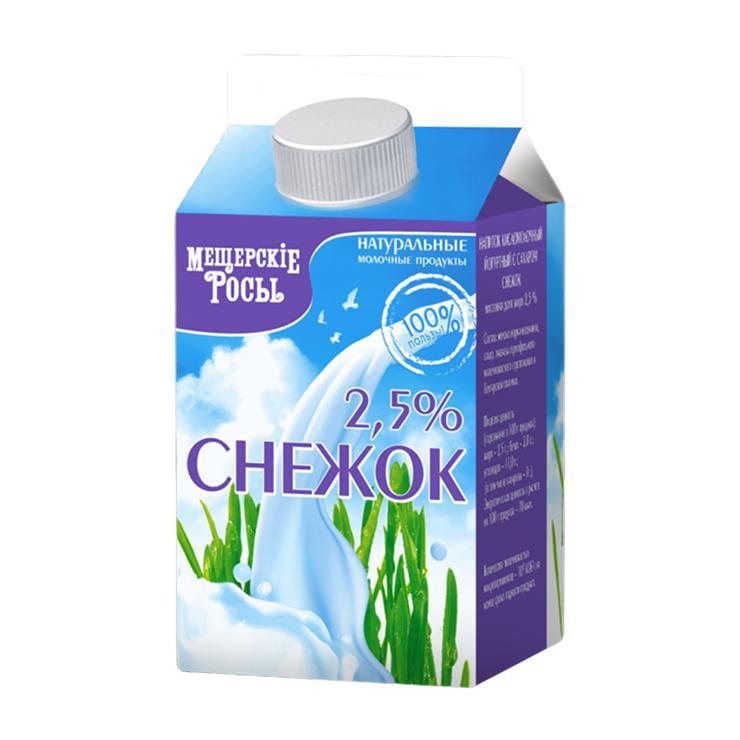 Снежок Мещерские Росы 2,5% 450 гр., тетра-пак