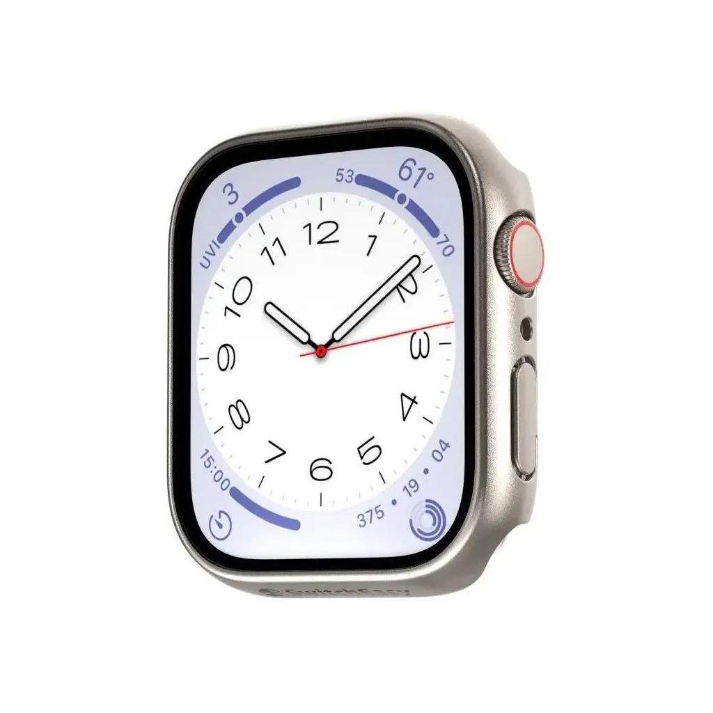 Стекло защитное SWITCHEASY Hybrid Tempered для Apple Watch, титан [saw845089tt22]