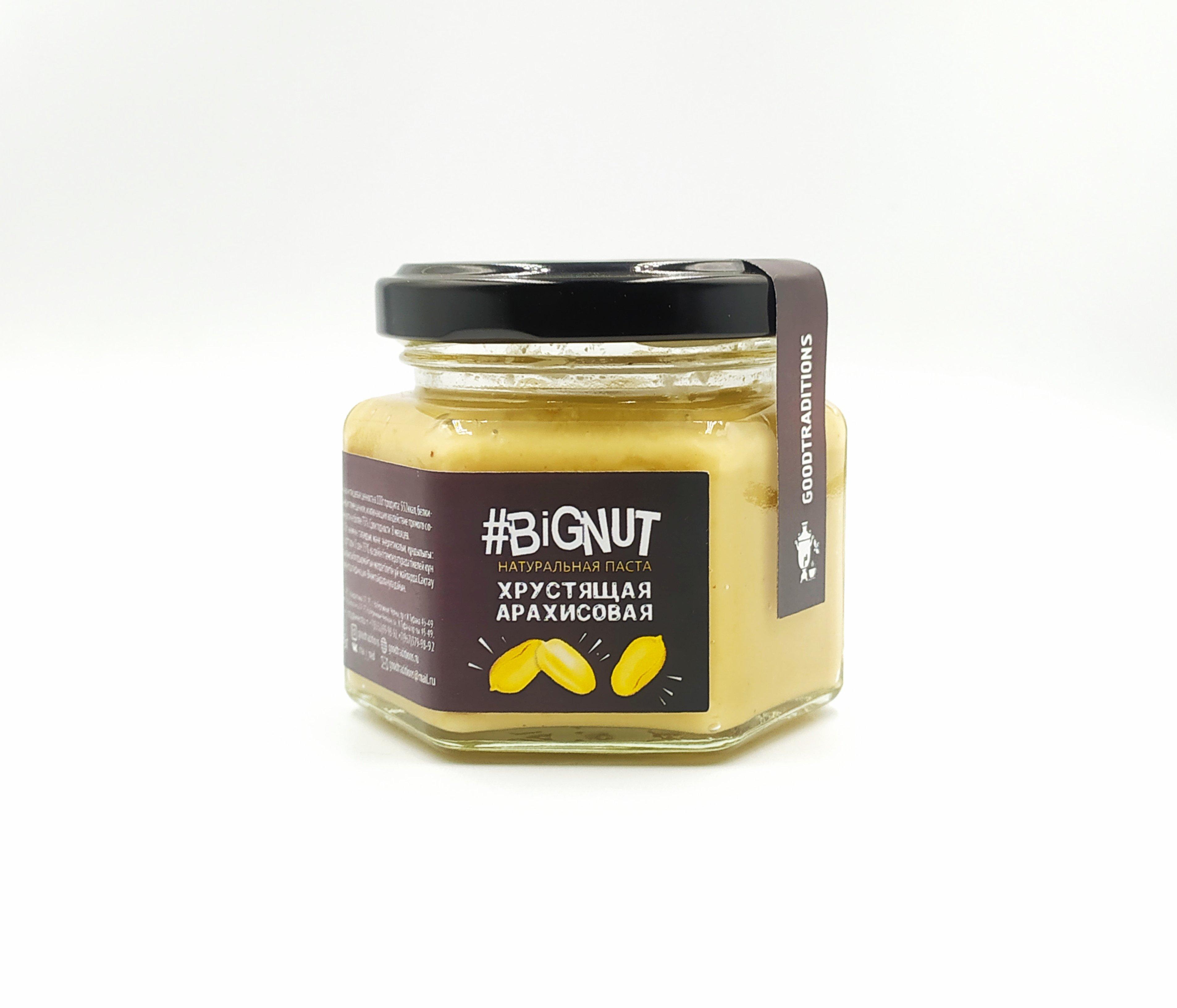 Арахисовая паста GOODTRADITIONS Хрустящая 110 гр., стекло