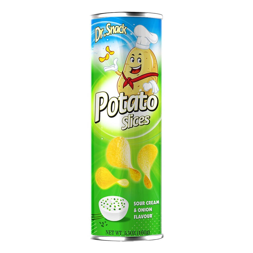 Чипсы Dr.Snack сметана и лук 160 гр., туба