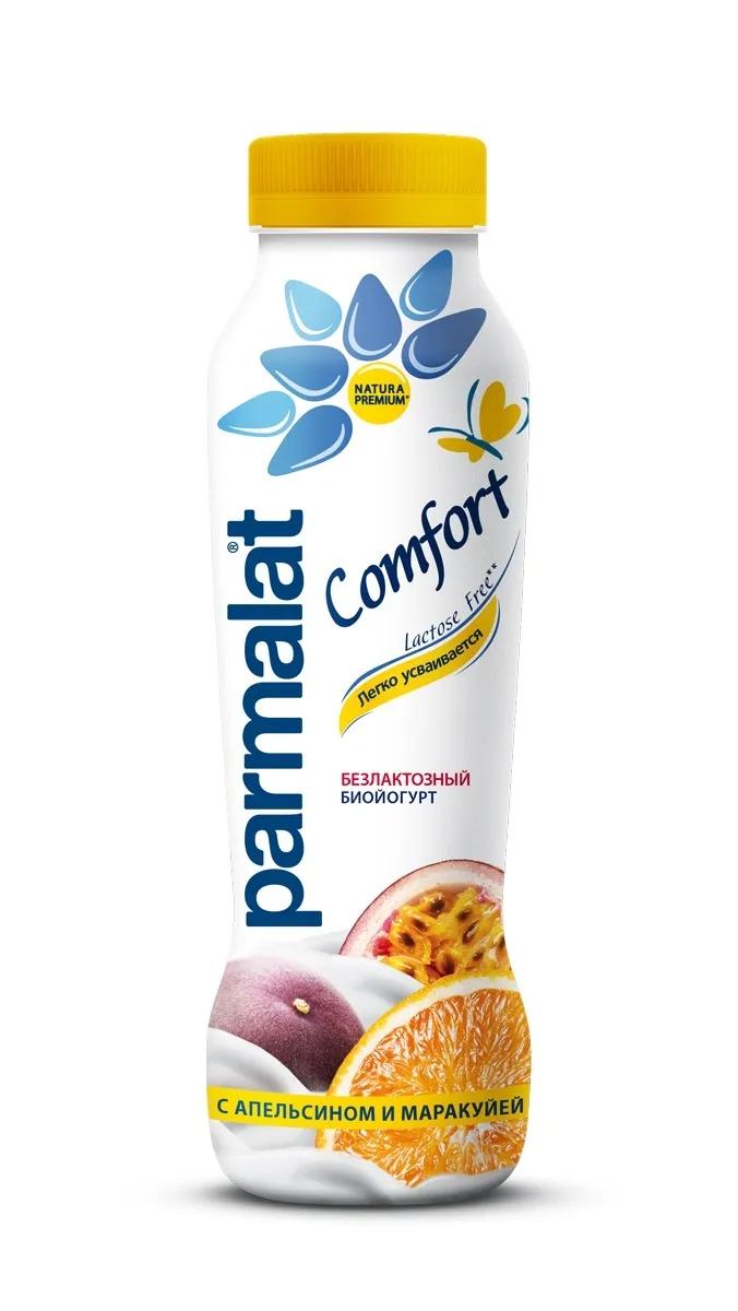 Биойогурт питьевой Parmalat Comfort Апельсин-маракуйя 290 гр., ПЭТ