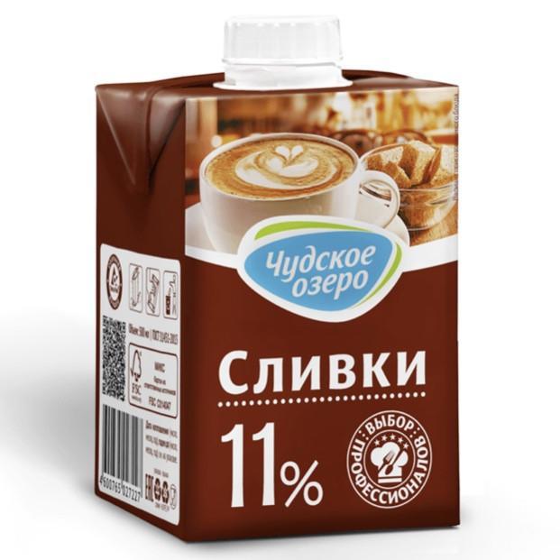 Сливки Чудское Озеро ультрапастеризованные классические 11% 500 мл., тетрапак