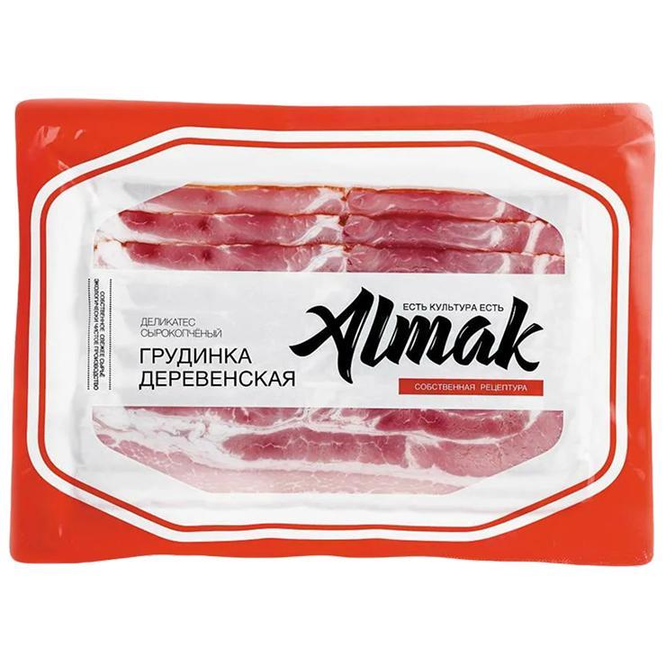 Грудинка Almak сырокопченая деревенская 500 гр., в/у