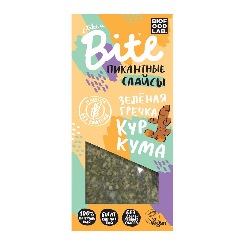 Хлебцы Take A Bite хрустящие из зеленой гречки с кунжутом и куркумой, 100 гр., картон