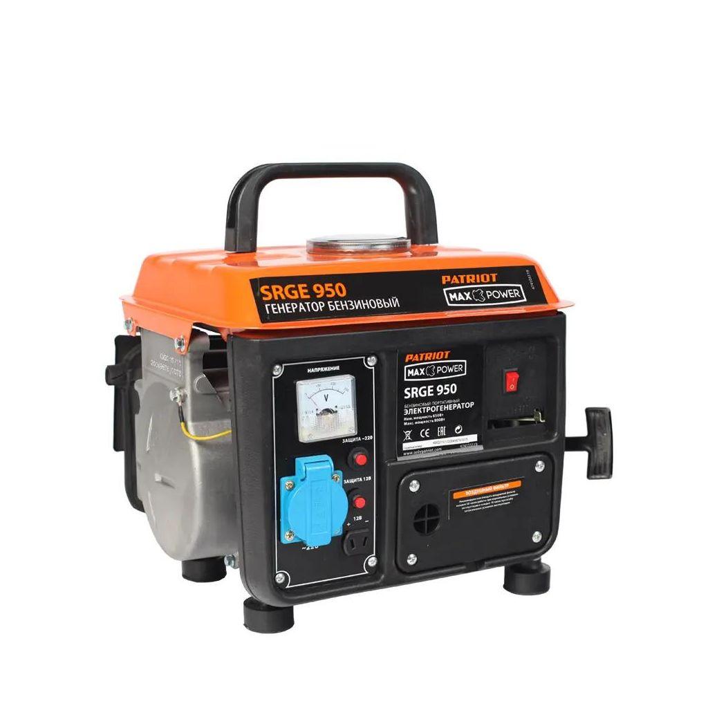 Бензиновый генератор Patriot Max Power SRGE 950, 220/12 В, 0.8кВт [474103119]
