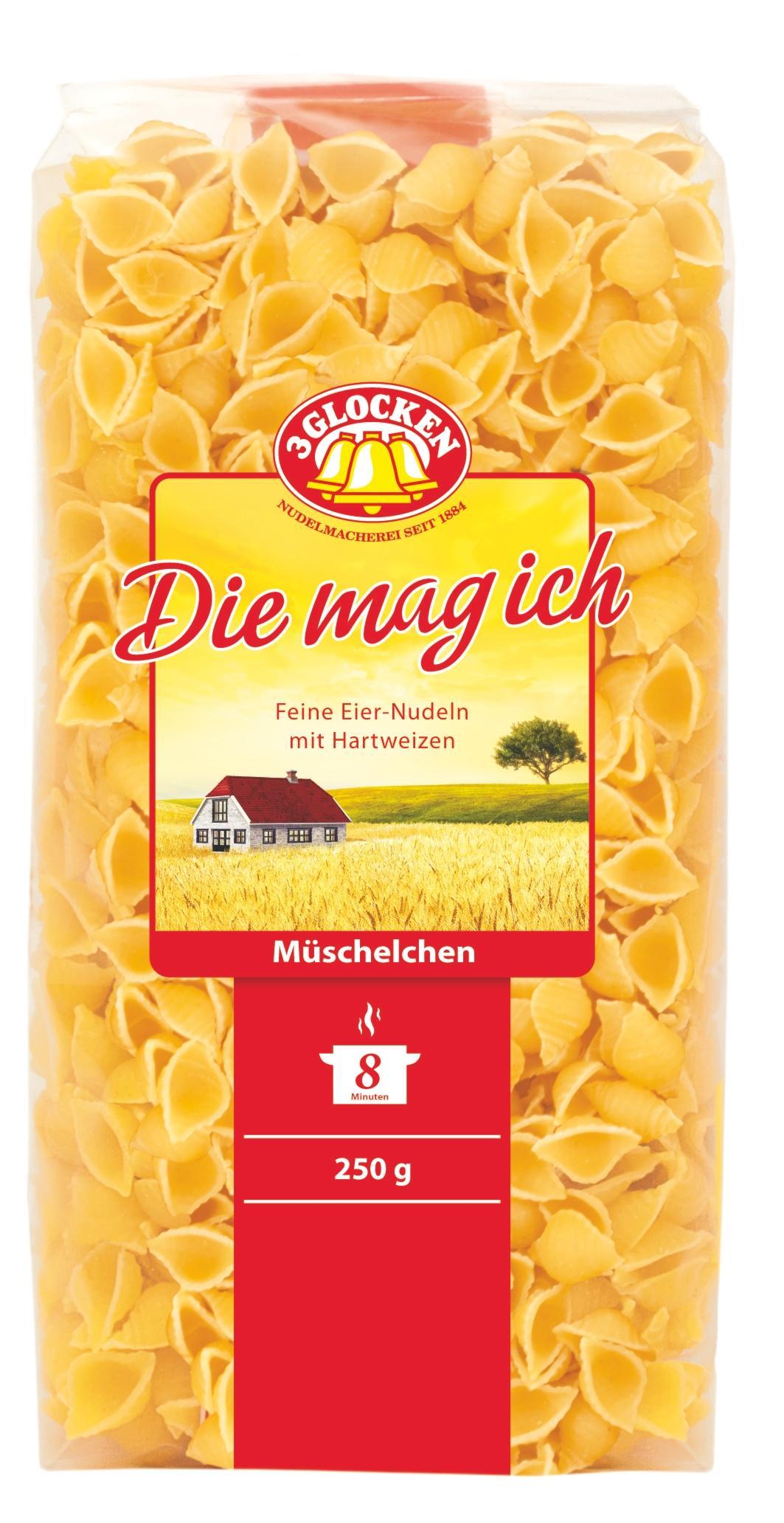 Макаронные изделия 3 Glocken Die mag ich Muschelchen, 250 гр., пластиковый пакет