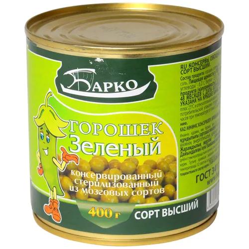 Горошек Барко высший сорт из мозговых сортов, 400 гр., ж/б
