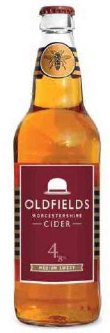 Сидр яблочный полусладкий Oldfields Medium Sweet 4,8 %, 500 мл., стекло
