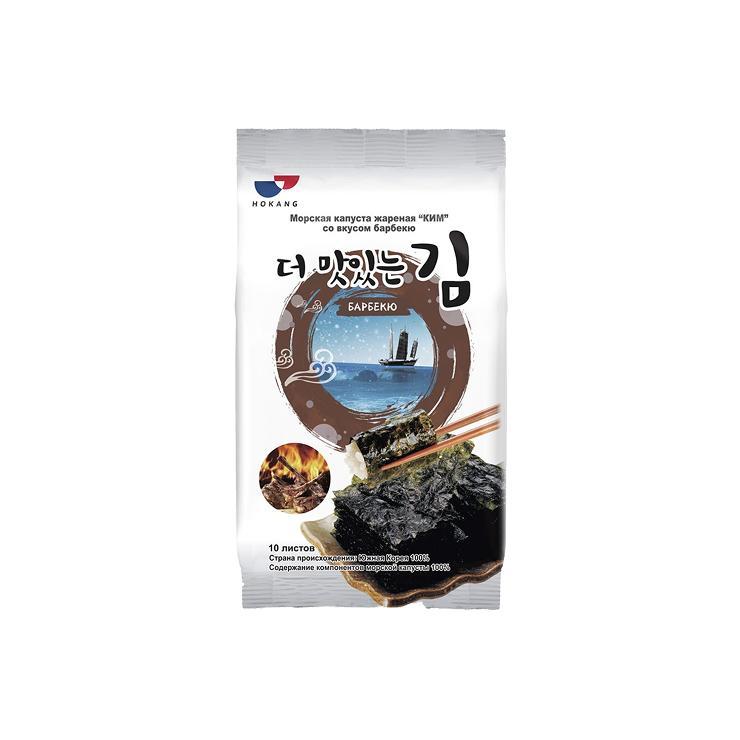 Капуста морская Hokang жареная со вкусом барбекю 5 гр., флоу-пак