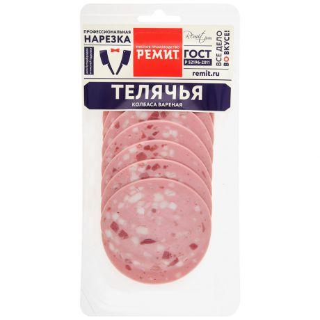 Колбаса Ремит телячья в натуральной оболочке 1/2 батона 1,6 кг., в/у