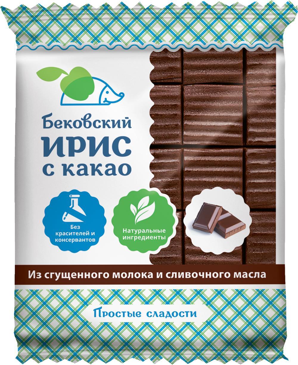 Ирис Бековские сладости с какао 150 гр., флоу-пак