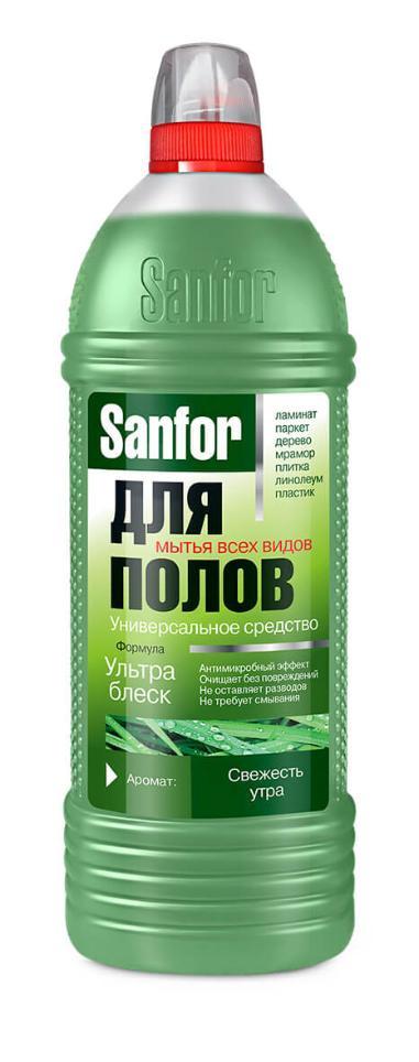 Средство чистящее для полов универсальное Свежесть утра, Sanfor, 1 л., ПЭТ