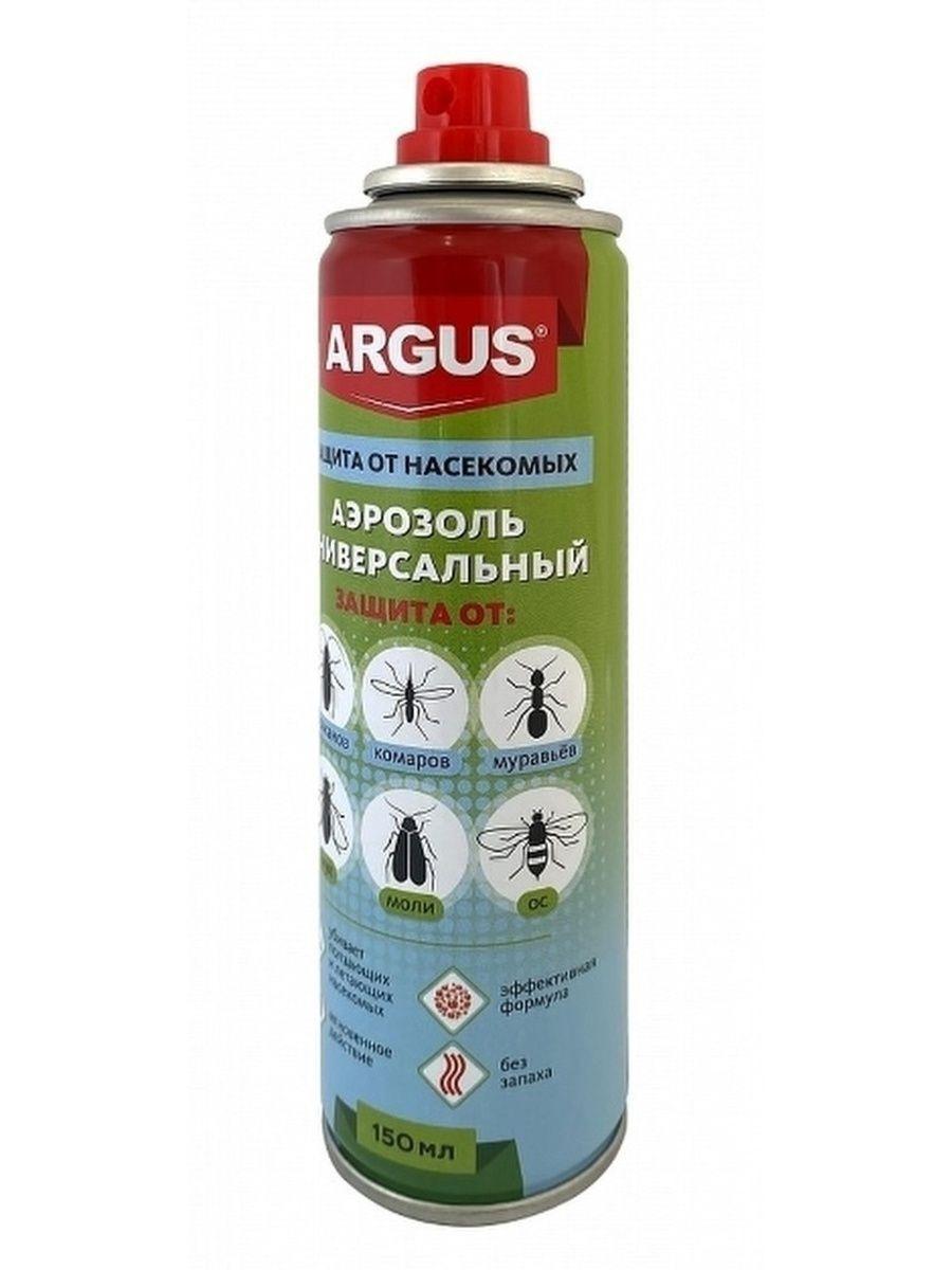 Средство Argus универсальное от мух комаров мошек моли тараканов муравьев 300 мл., аэрозоль