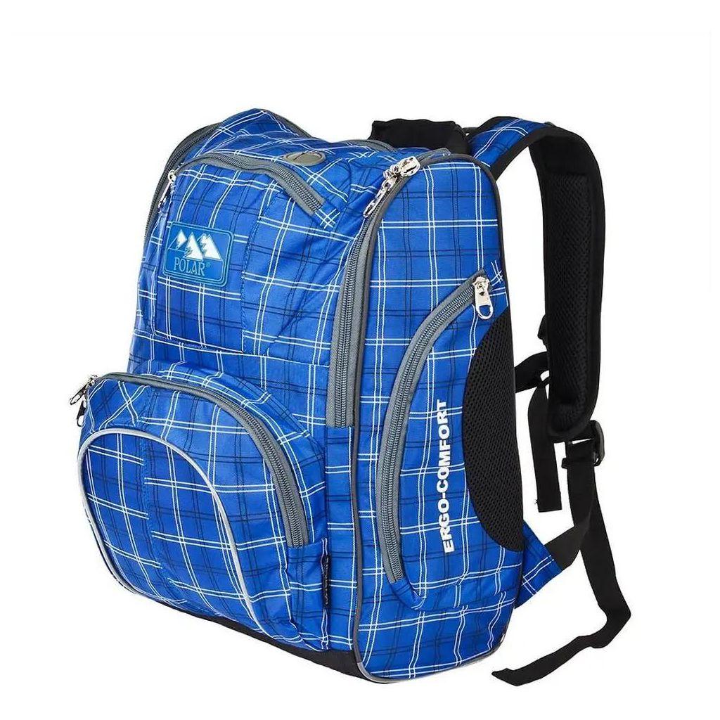 Рюкзак Polar П3065А-04 Ergo-Comfort, 28х40х17 см, 1.08кг, синий [п3065а-04 синий]
