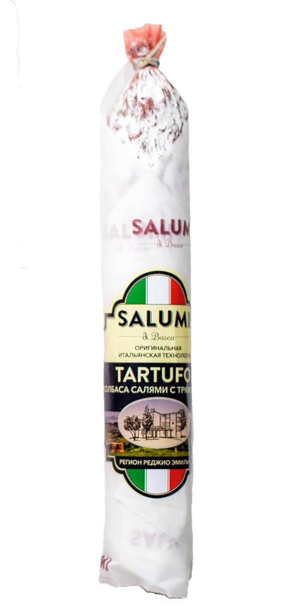 Колбаса сыровяленая Salumi di Bosco салями с трюфелем полусухая 200 гр., бумага